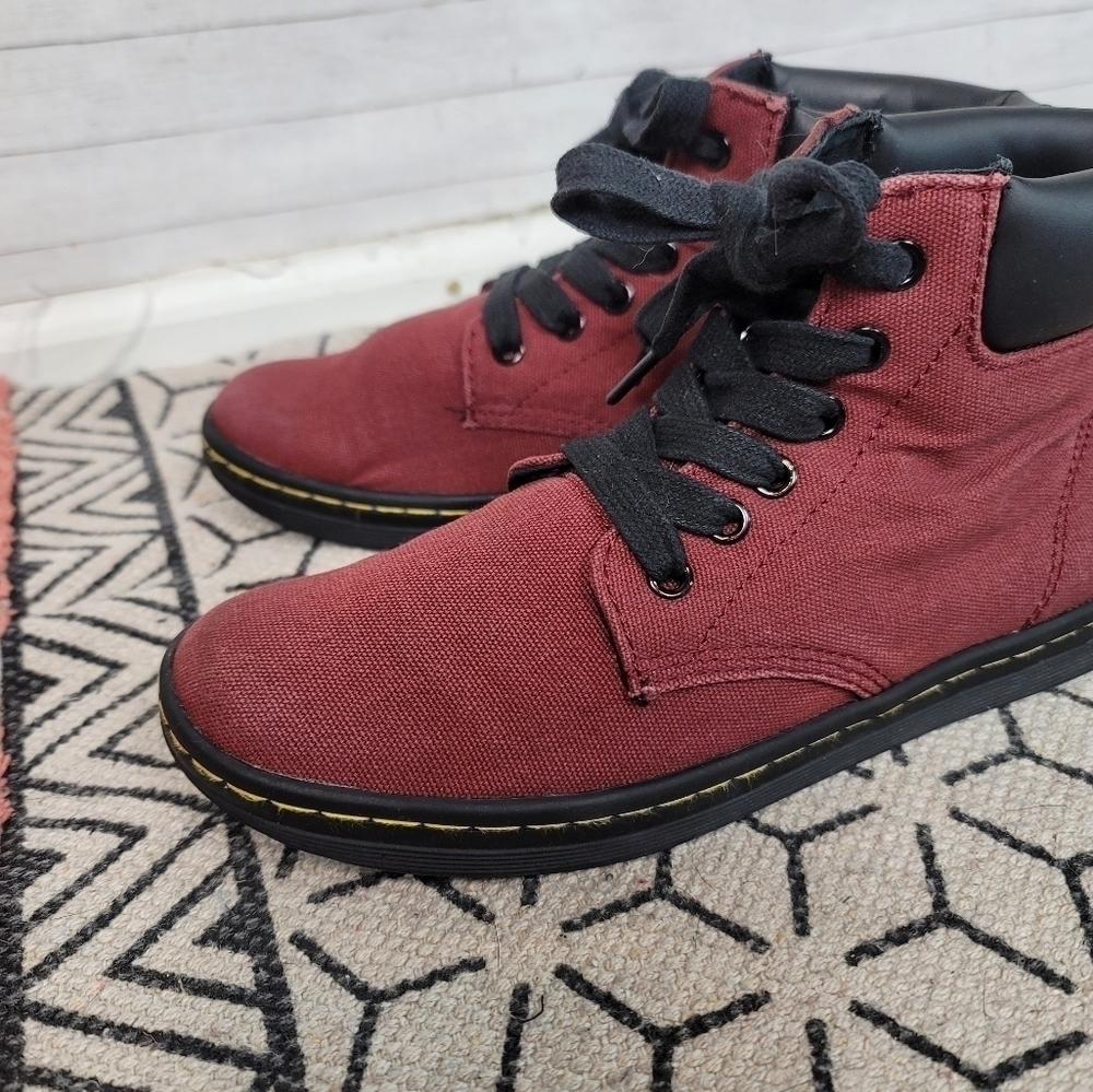 Dr. Martens Burgundy Combat Boots - Picture 5 of 15